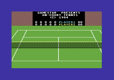 On-Court Tennis screenshot 2 for Commodore 64